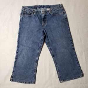 Lucky Brand Dungarees Vintage Inspired Capris Relay Crop Size 10/30